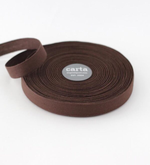 brown woven cotton ribbon