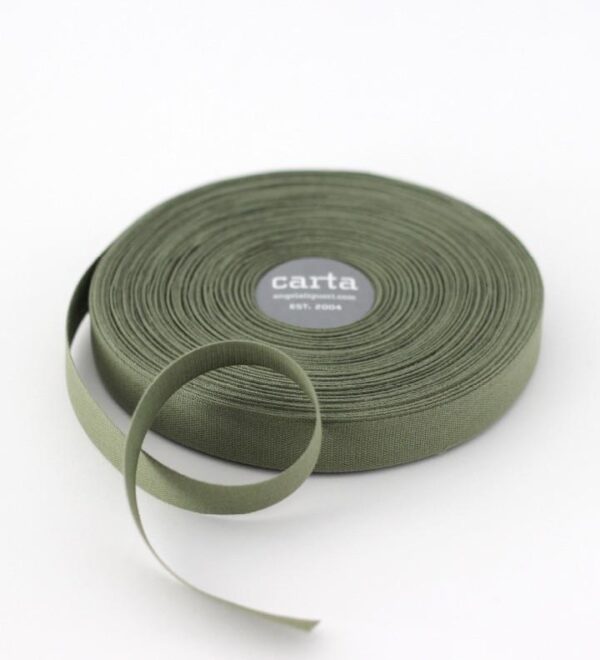 dark green fine weave cotton tape