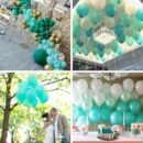 Teal Blue Party Balloons 100 pcs 10 inch