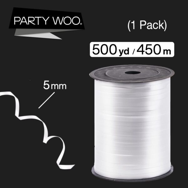 White Curling Ribbon for Crafts