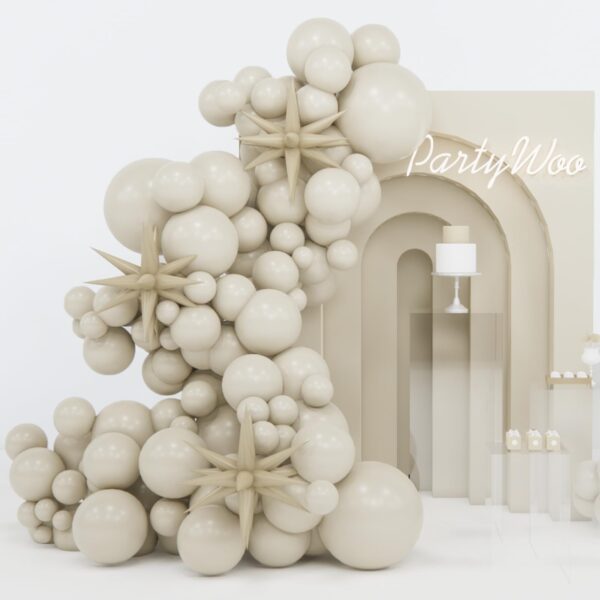 White Sand Balloons Assorted Sizes Pack - Image 2