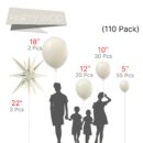 White Sand Balloons Assorted Sizes Pack