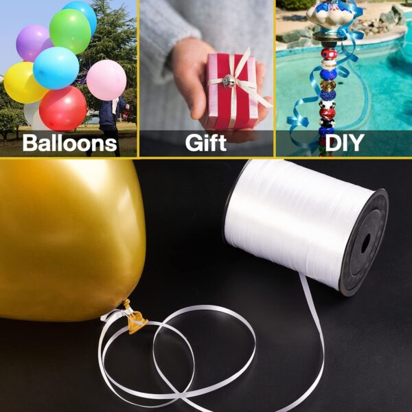 White Curling Ribbon for Crafts - Image 3