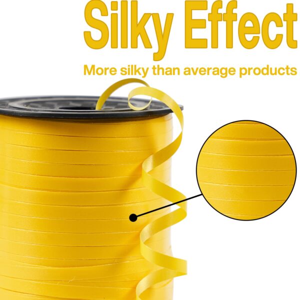Yellow Curling Ribbon for Crafts and Decorations - Image 3