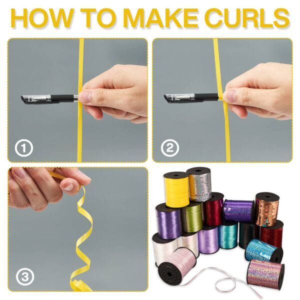 Yellow Curling Ribbon for Crafts and Decorations - Image 4
