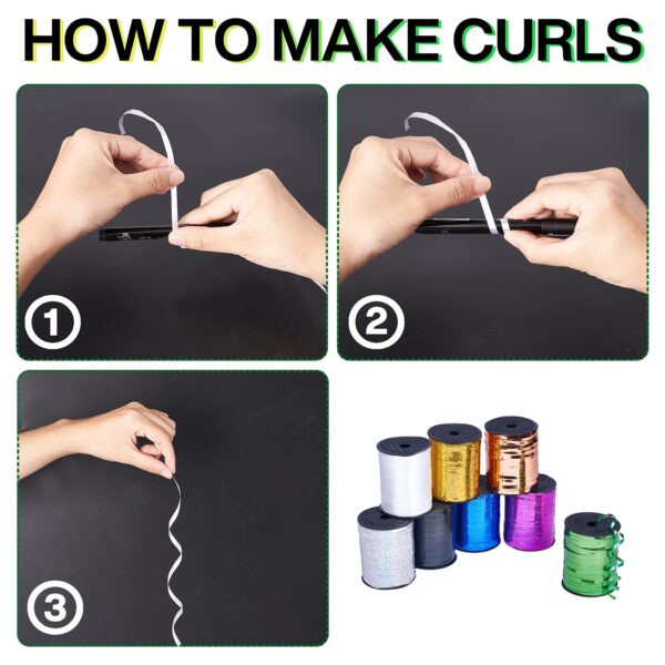 White Curling Ribbon for Crafts - Image 5
