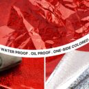 Red Iridescent Foil Tablecloth Set