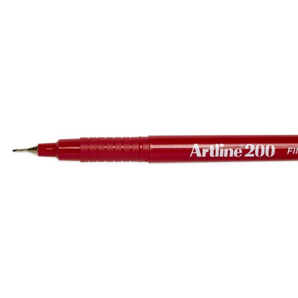 Fine Line Pen 0.4mm Dark Red - Image 2