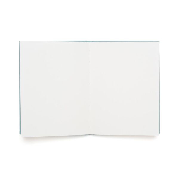 small light blue guest notebook