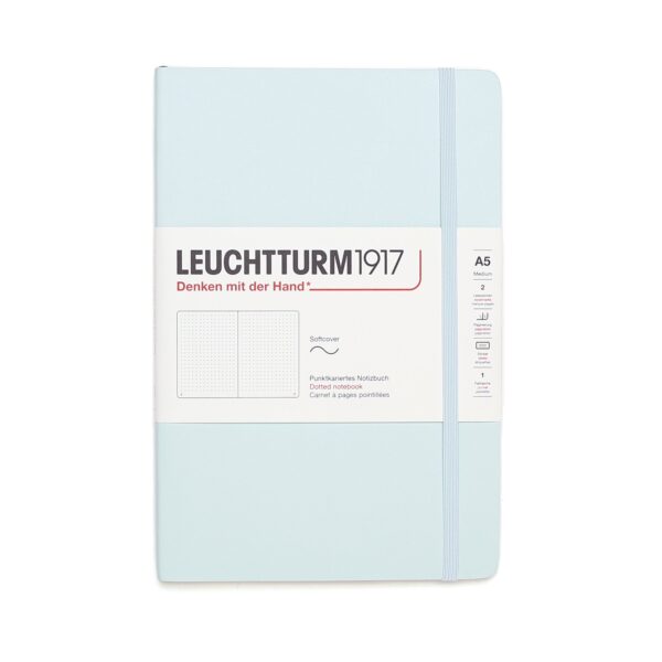 light green a5 softcover journal dotted