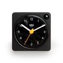 analog travel alarm clock black