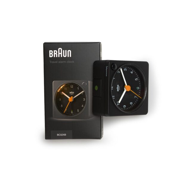 analog travel alarm clock black - Image 2