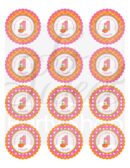 Pumpkin Themed Birthday Party Stickers Set of 24