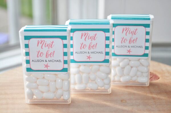 Wedding Favor Mint Labels Set of 24
