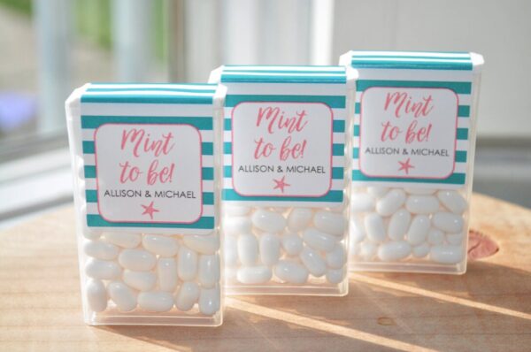 Wedding Favor Mint Labels Set of 24 - Image 2