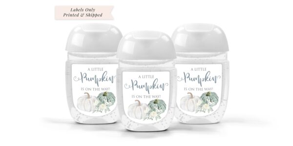 fall themed sanitizer favor labels