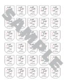 Baby Shower Favor Labels Set of 30