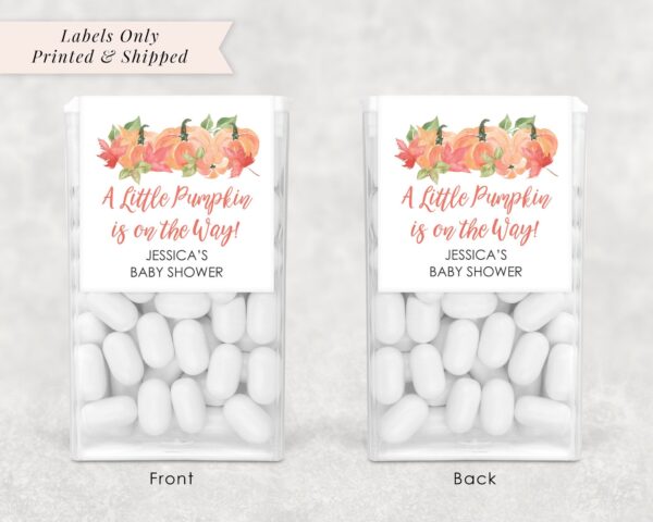 Baby Shower Mint Favor Labels