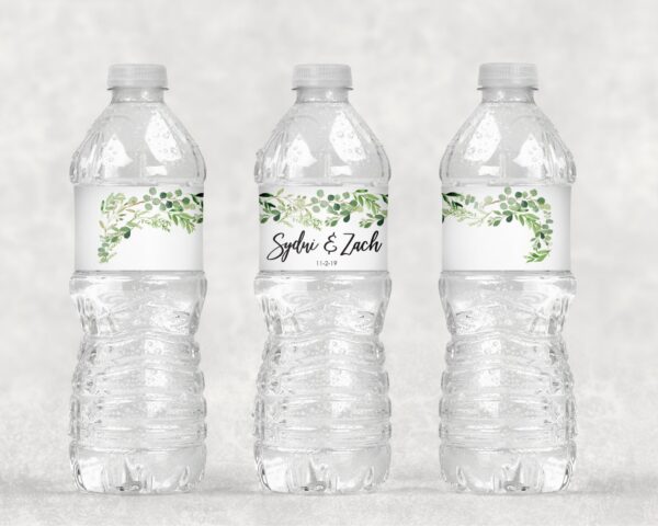 Greenery Leaf Beverage Labels Set of 10
