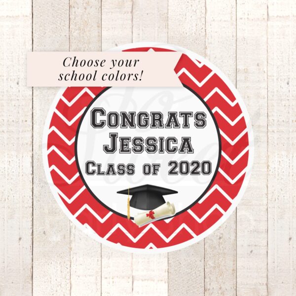 graduation party favors stickers set of 24 - Image 4