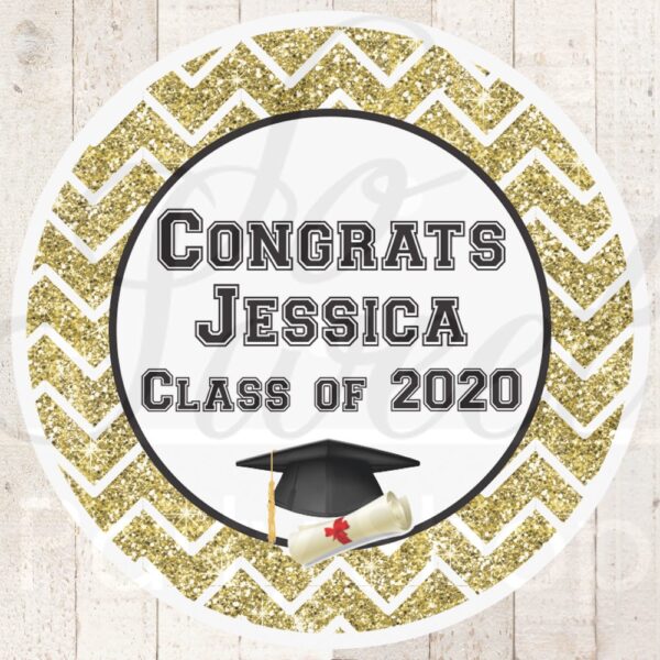 graduation party favor stickers set of 24 labels