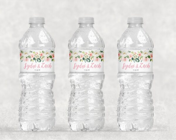 Floral Beverage Labels Set