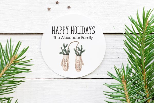 holiday sticker gift tags and labels set of 24