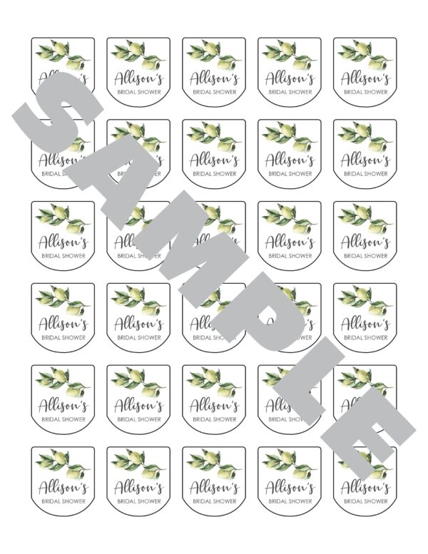 wedding favor hand sanitizer labels set of 30 - Image 2