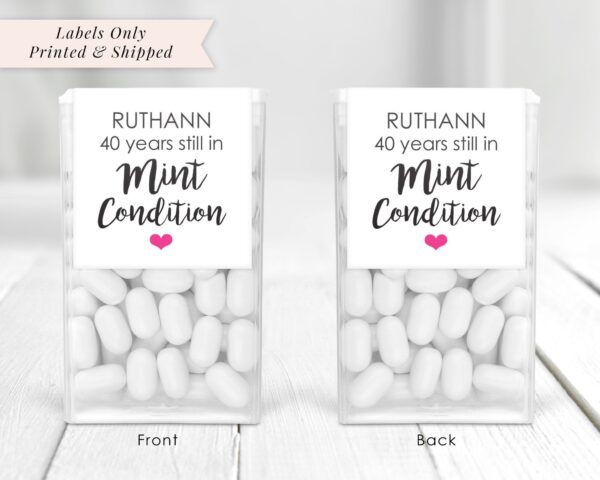 Birthday Celebration Mint Labels - Set of 24