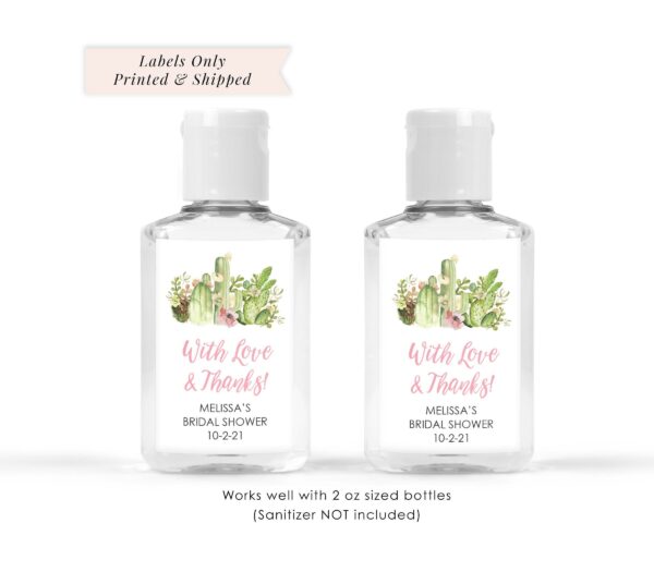 wedding favor hand sanitizer labels set of 20