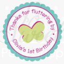 birthday decoration stickers flower butterfly set