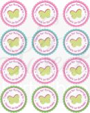 birthday decoration stickers flower butterfly set