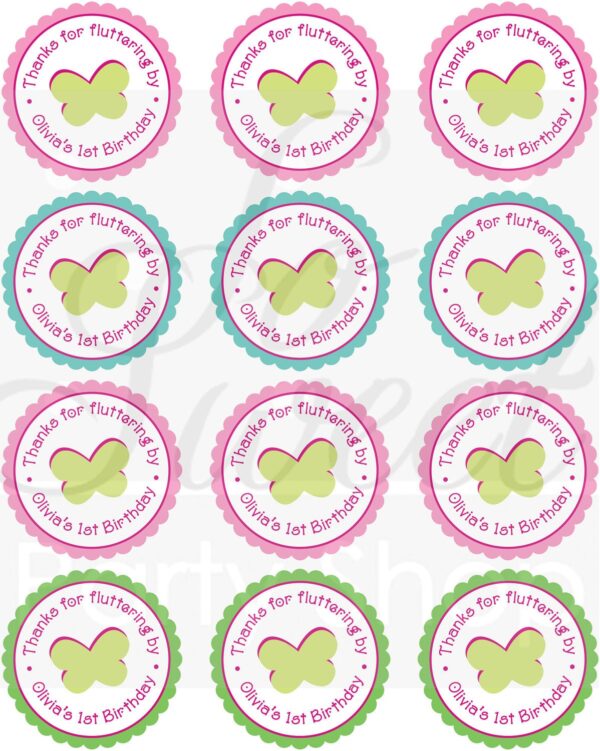 birthday decoration stickers flower butterfly set - Image 4