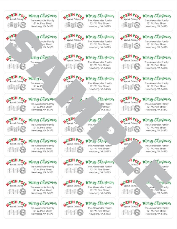 Christmas Address Labels and Envelope Seals Set