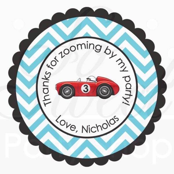 Party Favor Stickers Chevron Theme - Image 3