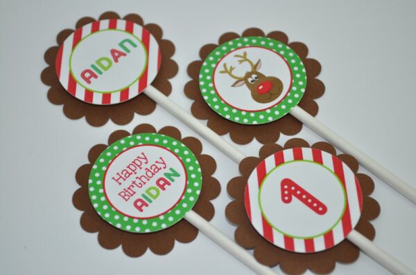 holiday winter beverage labels set of 10