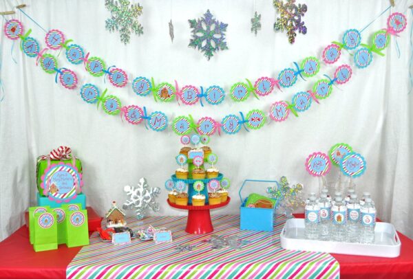 Holiday Party Favor Sticker Labels Set of 24