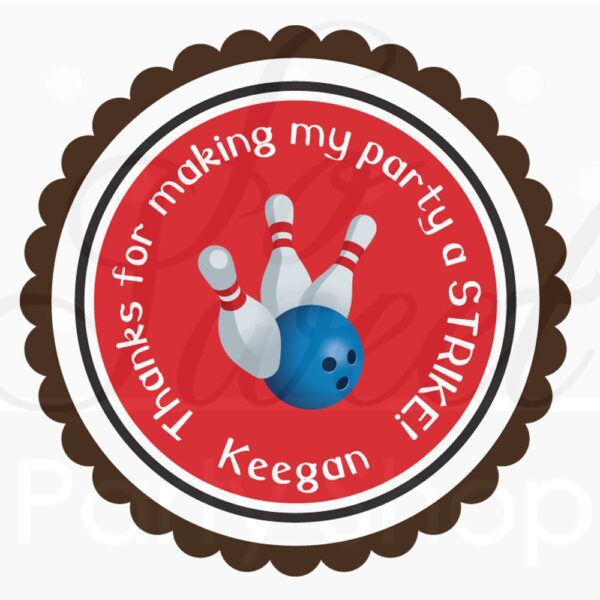 Bowling Party Sticker Set