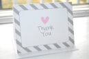 baby shower stickers - heart and stripe pastel set of 24