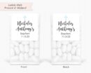 Baptism Party Favors Mint Labels Set of 24