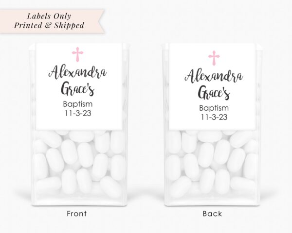 Baptism Party Favors Mint Labels Set of 24 - Image 6
