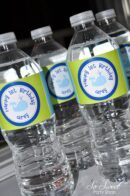 Whale-themed Water Bottle Labels Set of 10