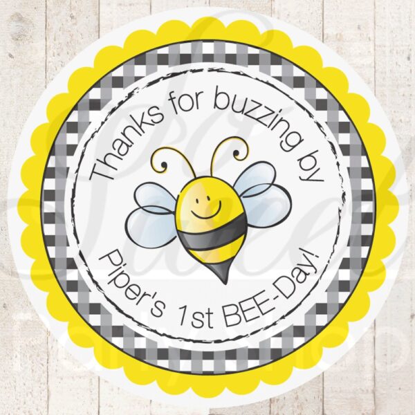 Birthday Favor Sticker Labels Set of 24 - Image 4