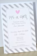 baby shower stickers - heart and stripe pastel set of 24