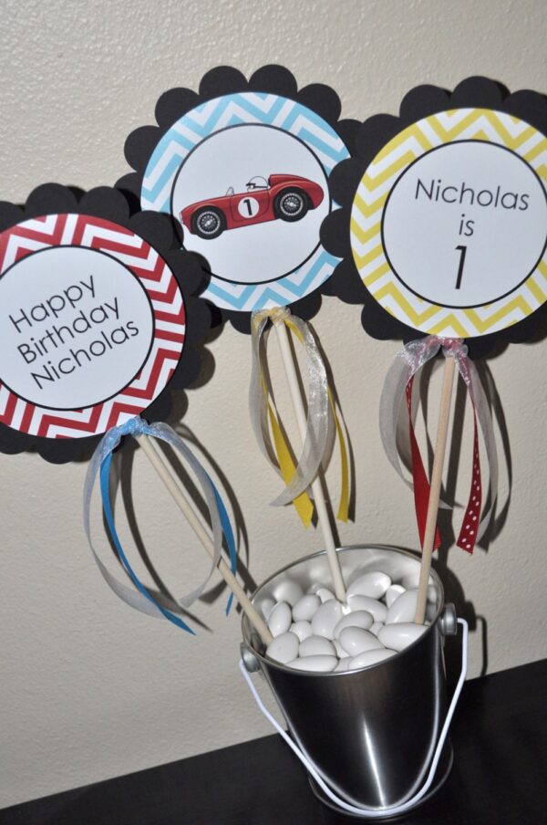 Party Favor Stickers Chevron Theme - Image 4