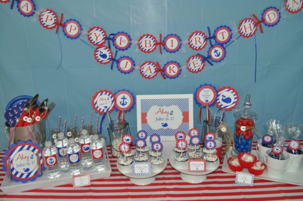 Nautical Birthday Water Bottle Labels Set of 10 - Image 2