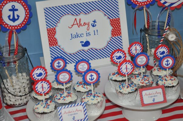 Nautical Birthday Water Bottle Labels Set of 10 - Image 3
