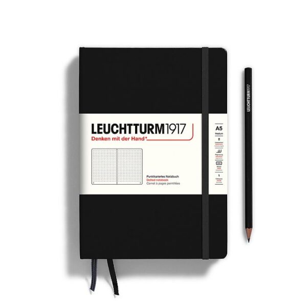 Hardcover Medium Notebook A5 Black