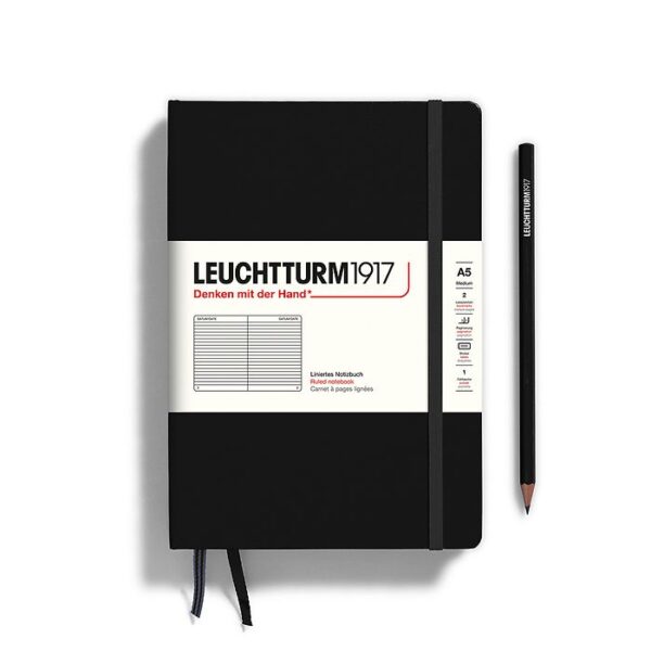 Hardcover Medium Notebook A5 Black