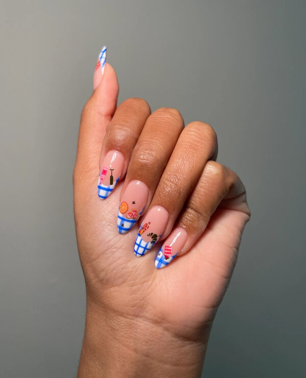 cityscape nail art stickers